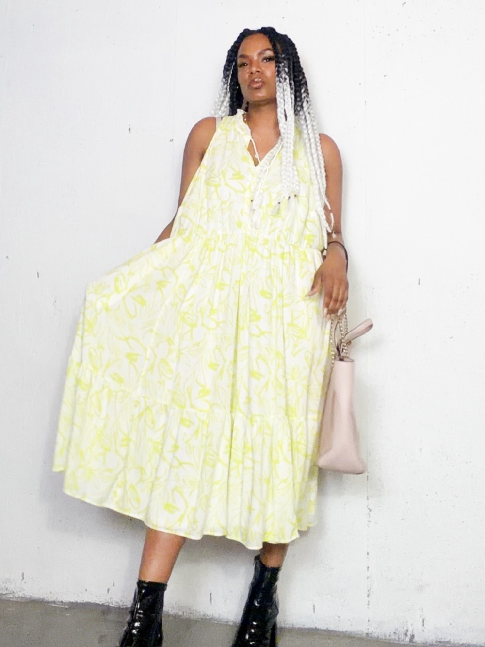 Tori Floral V-Neck Midi Dress, 2